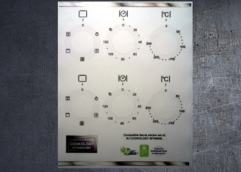 (image for) Cookology SFO60SS, SFO60BK Compatible fascia sticker set x2.