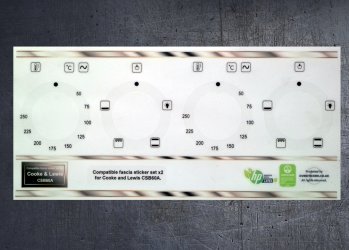 (image for) Cooke & Lewis CSB60A Compatible fascia sticker set x2.