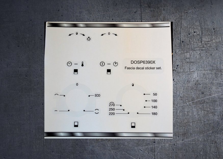 (image for) Smeg DOSP6390X compatible fascia sticker set. - Click Image to Close