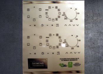 (image for) Siemens HB55MB551B Compatible fascia sticker set x2
