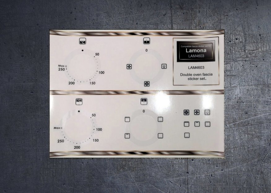 (image for) Lamona LAM4603 compatible panel fascia sticker set. - Click Image to Close