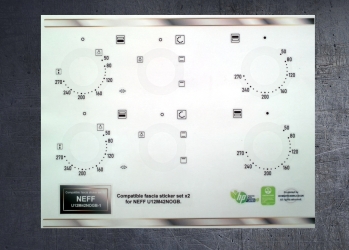 (image for) NEFF U12M42NOGB-1 Compatible fascia sticker set x2.